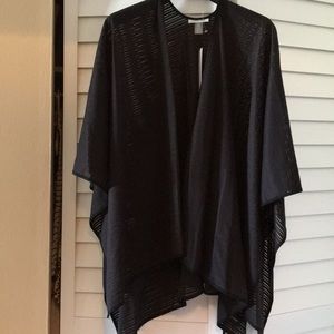 New Calvin Klein Black Sheer Kimono One Size